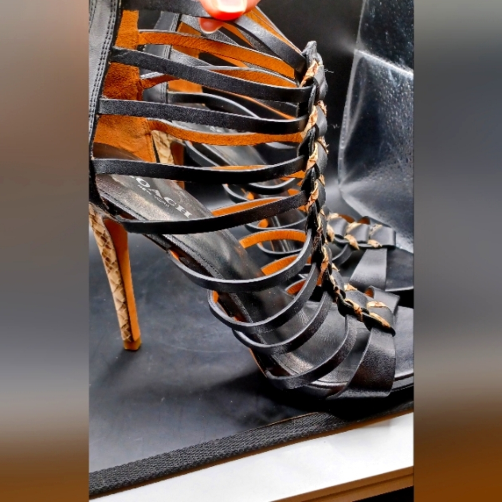 Coach Josey leather Sandal Heels